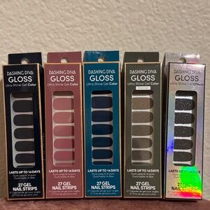 Dashing Diva Gloss Gel Nail Strips Set - Multicolor